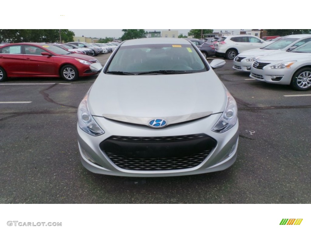 2013 Sonata Hybrid Limited - Silver Frost Metallic / Gray photo #2
