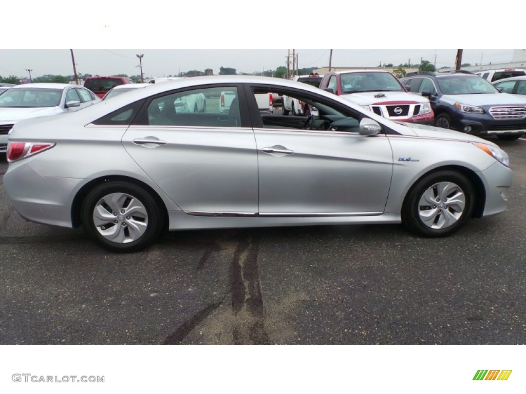 2013 Sonata Hybrid Limited - Silver Frost Metallic / Gray photo #7