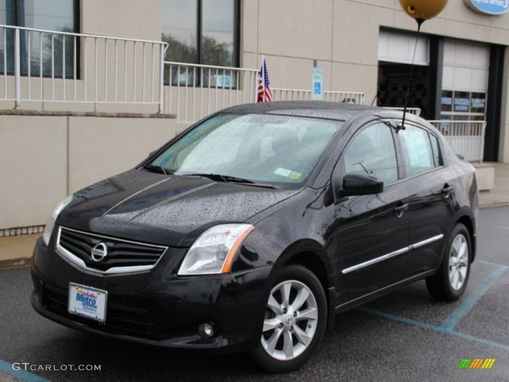 2012 Sentra 2.0 SL - Super Black / Charcoal photo #1