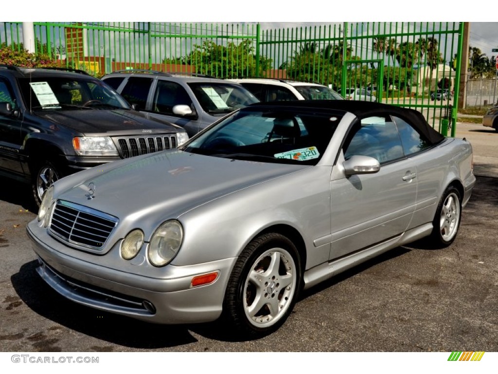 2002 CLK 55 AMG Cabriolet - Brilliant Silver Metallic / Charcoal photo #8