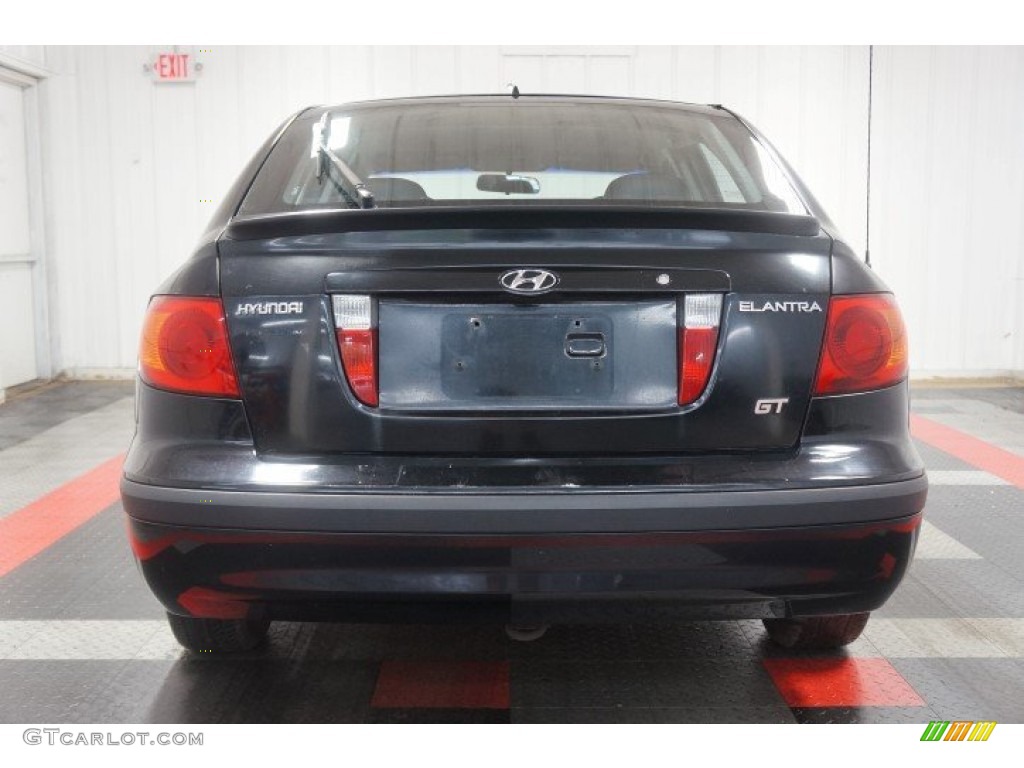 2003 Elantra GT Hatchback - Black Obsidian / Dark Gray photo #9