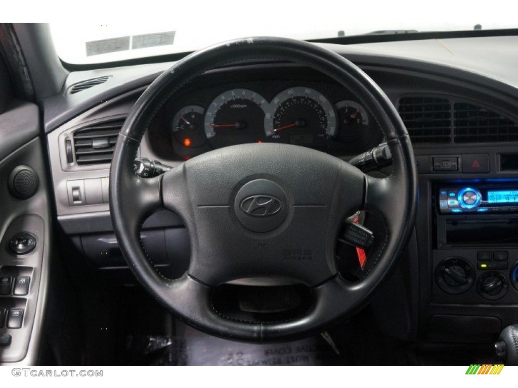 2003 Elantra GT Hatchback - Black Obsidian / Dark Gray photo #21