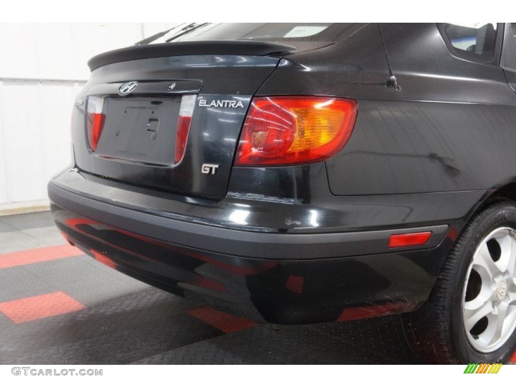 2003 Elantra GT Hatchback - Black Obsidian / Dark Gray photo #56