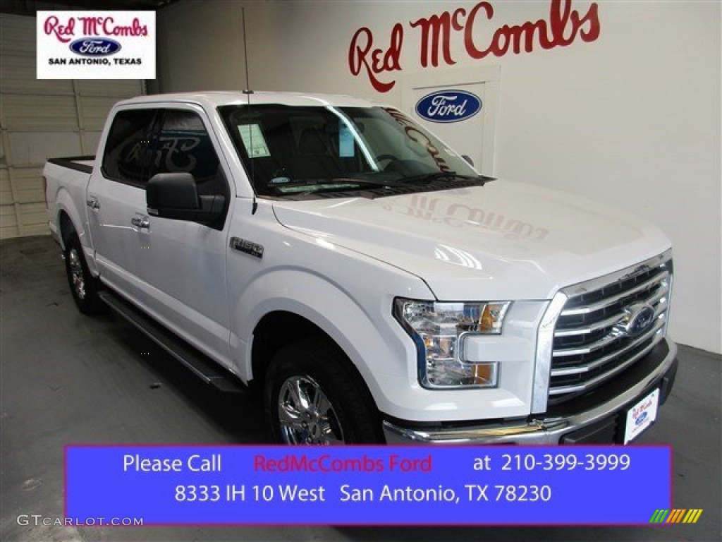 2015 F150 XLT SuperCrew - Oxford White / Medium Earth Gray photo #1