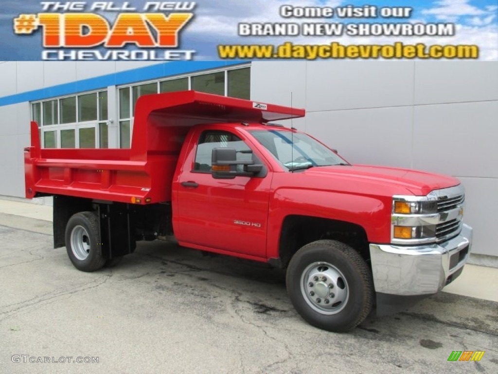 2015 Silverado 3500HD WT Regular Cab 4x4 Dump Truck - Victory Red / Jet Black/Dark Ash photo #1