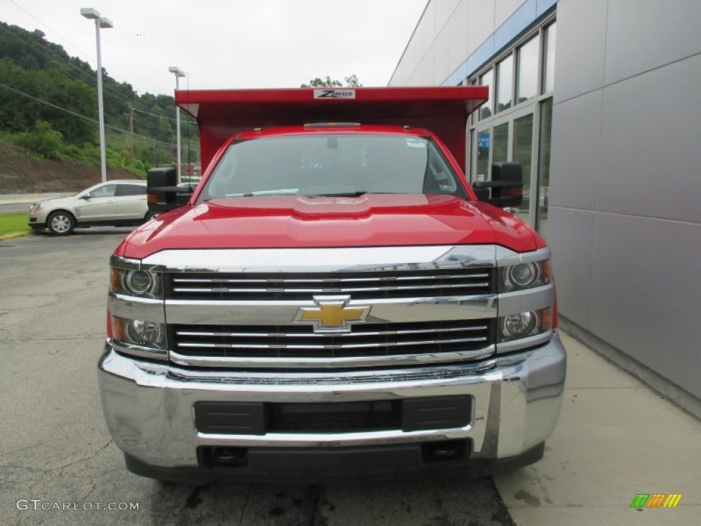 2015 Silverado 3500HD WT Regular Cab 4x4 Dump Truck - Victory Red / Jet Black/Dark Ash photo #8