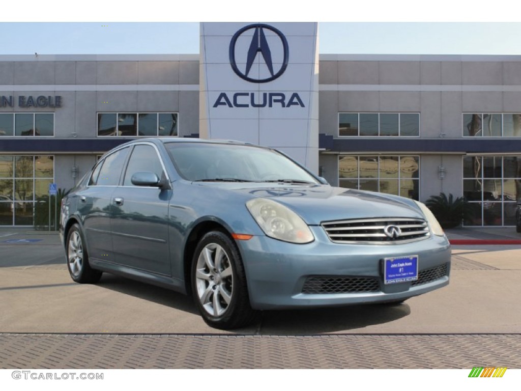 2005 G 35 Sedan - Lakeshore Slate Blue / Stone photo #1