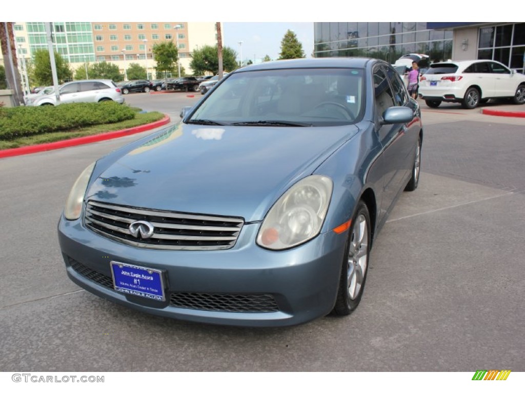 2005 G 35 Sedan - Lakeshore Slate Blue / Stone photo #2