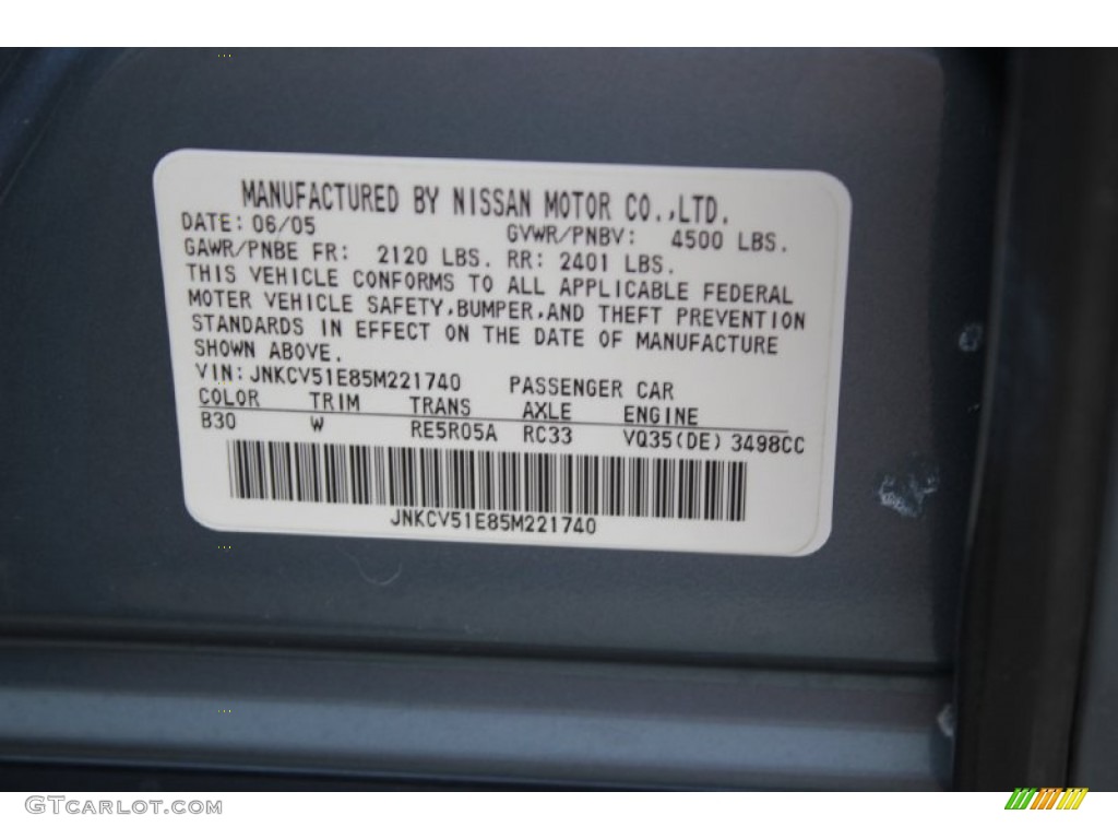 2005 G 35 Sedan - Lakeshore Slate Blue / Stone photo #48