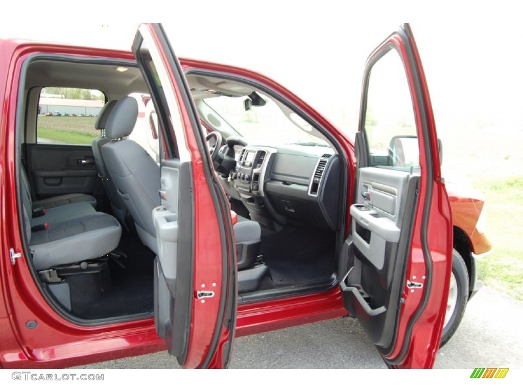 2014 1500 SLT Quad Cab 4x4 - Deep Cherry Red Crystal Pearl / Black/Diesel Gray photo #3