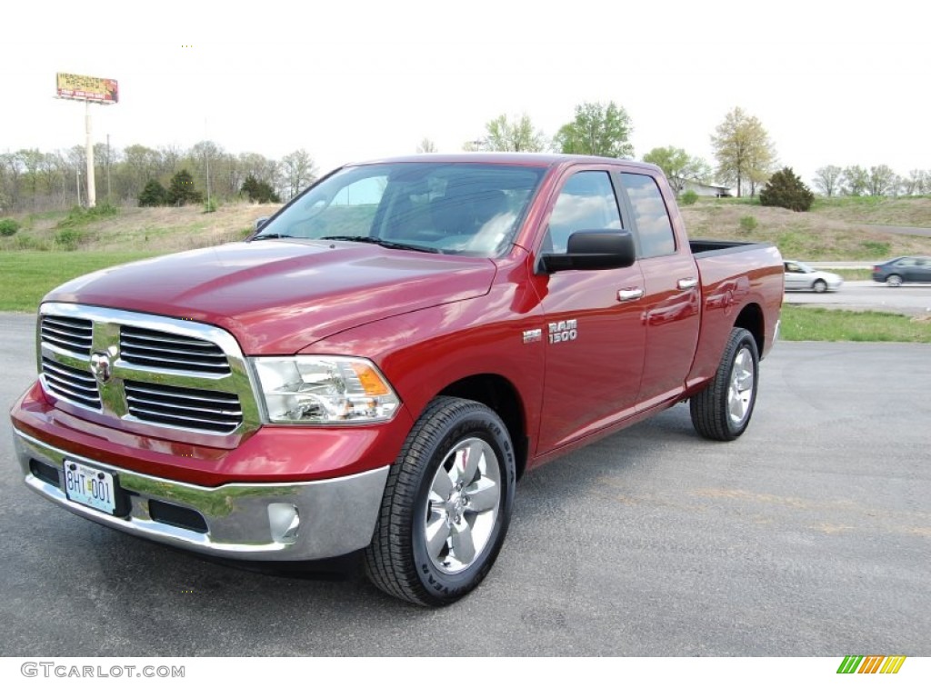 2014 1500 SLT Quad Cab 4x4 - Deep Cherry Red Crystal Pearl / Black/Diesel Gray photo #11