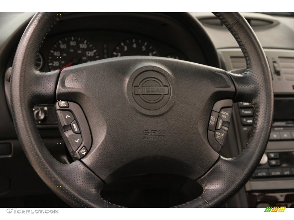 2001 Nissan Maxima GLE Black Steering Wheel Photo #105411294