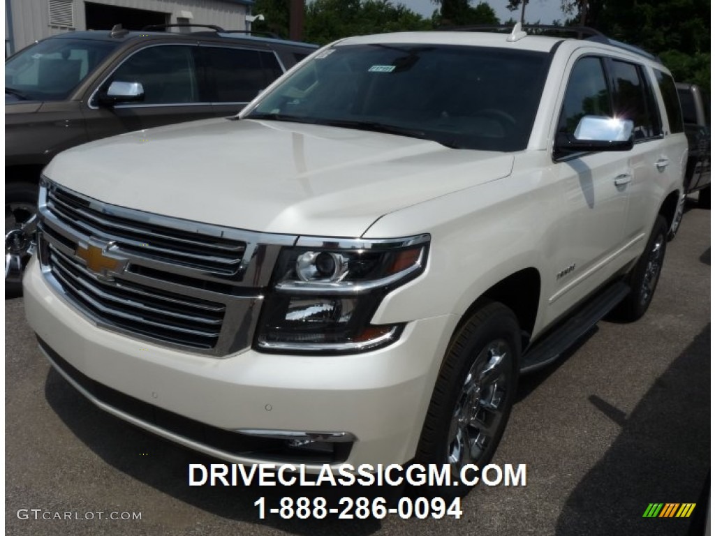 2015 Tahoe LTZ 4WD - White Diamond Tricoat / Cocoa/Dune photo #1