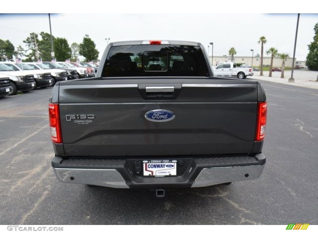 2015 F150 XLT SuperCrew - Magnetic Metallic / Medium Earth Gray photo #6