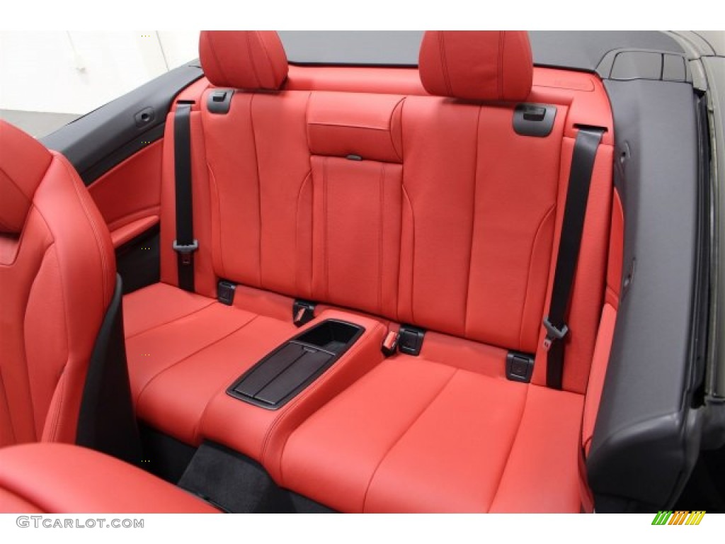 Coral Red/Black Highlight Interior 2015 BMW 4 Series 428i Convertible Photo #105420519