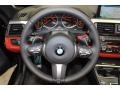 Coral Red/Black Highlight 2015 BMW 4 Series 428i Convertible Steering Wheel
