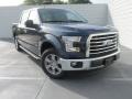 2015 Blue Jeans Metallic Ford F150 XLT SuperCrew  photo #2