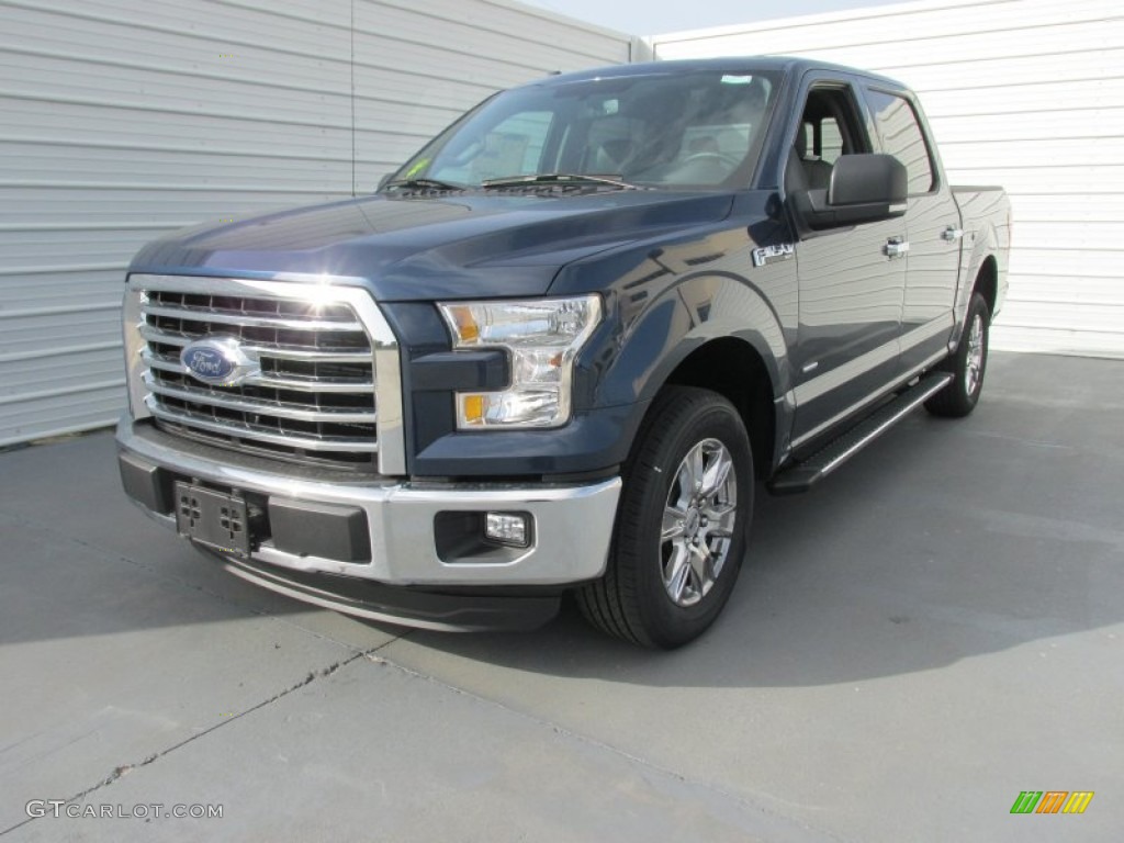 Blue Jeans Metallic 2015 Ford F150 XLT SuperCrew Exterior Photo #105423141