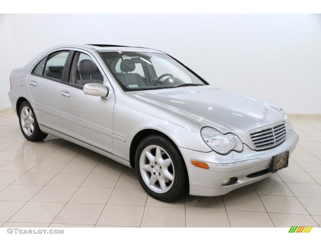 2002 C 240 Sedan - Brilliant Silver Metallic / Ash photo #1