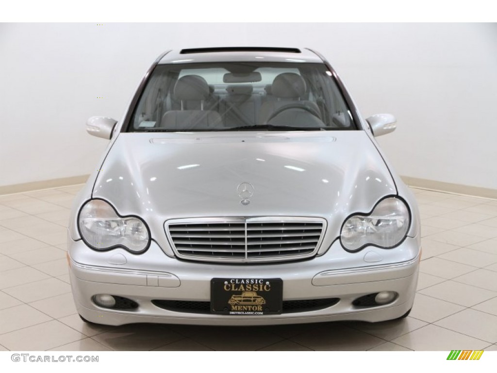 2002 C 240 Sedan - Brilliant Silver Metallic / Ash photo #2