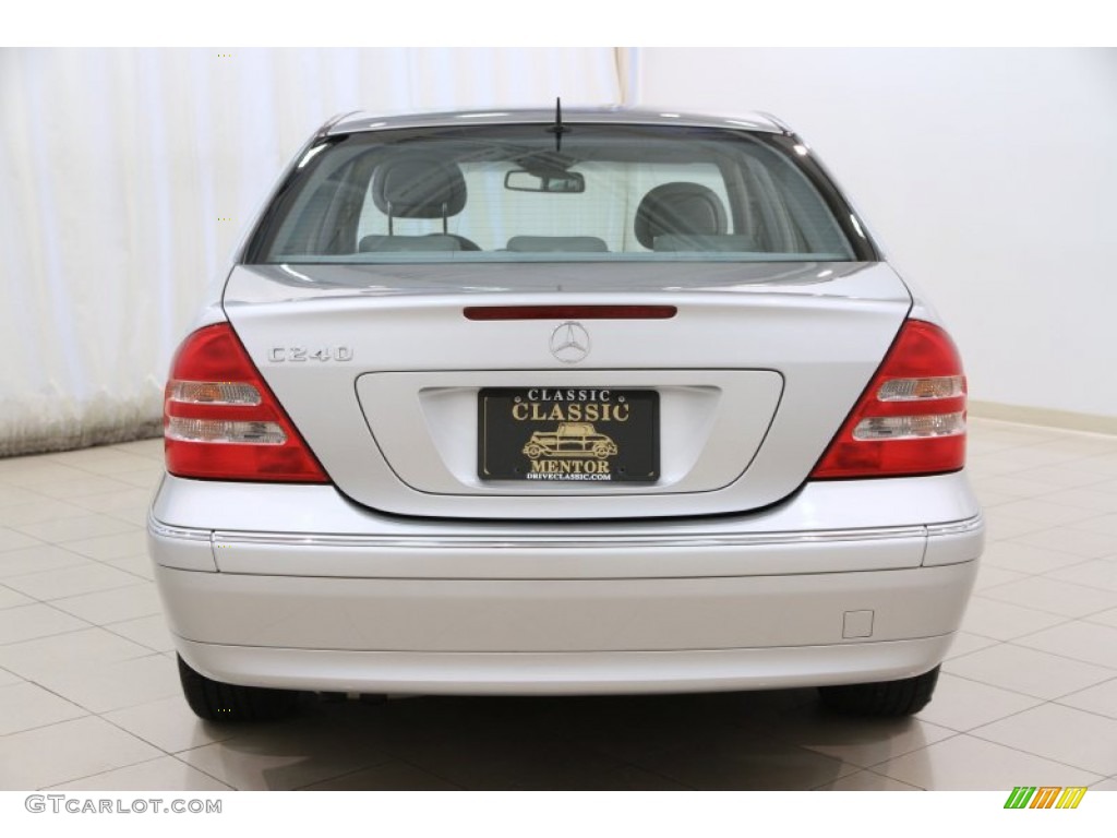2002 C 240 Sedan - Brilliant Silver Metallic / Ash photo #28