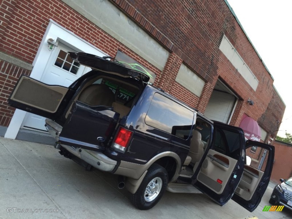 2001 Excursion Limited 4x4 - Deep Wedgewood Blue Metallic / Medium Parchment photo #51