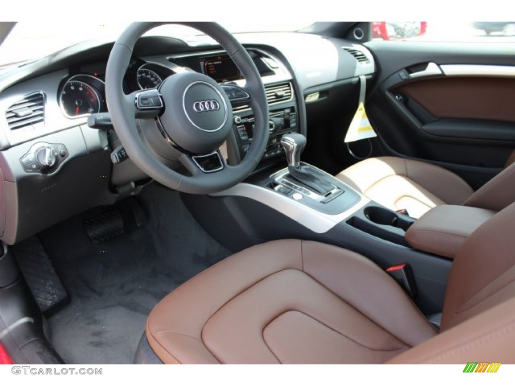 Chestnut Brown Interior 2015 Audi A5 Premium Plus quattro Coupe Photo #105434954