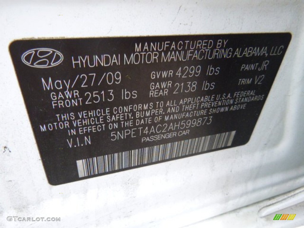 2010 Sonata GLS - Pearl White / Camel photo #4