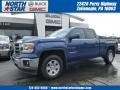 2015 Stone Blue Metallic GMC Sierra 1500 SLE Double Cab 4x4  photo #1