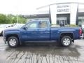 2015 Stone Blue Metallic GMC Sierra 1500 SLE Double Cab 4x4  photo #3