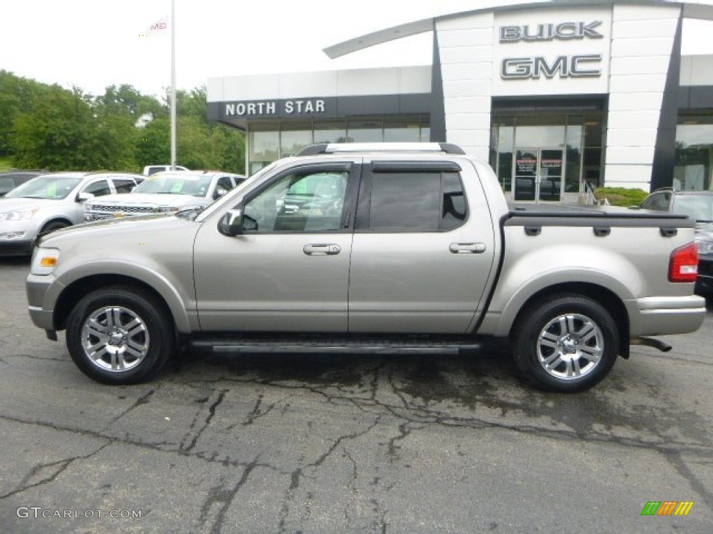 2008 Explorer Sport Trac Limited 4x4 - Silver Birch Metallic / Camel photo #3