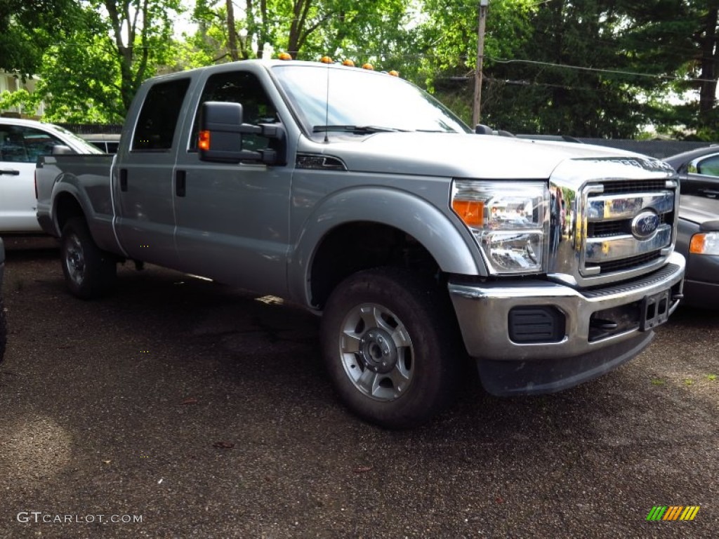 2015 F250 Super Duty XLT Crew Cab 4x4 - Ingot Silver / Steel photo #1