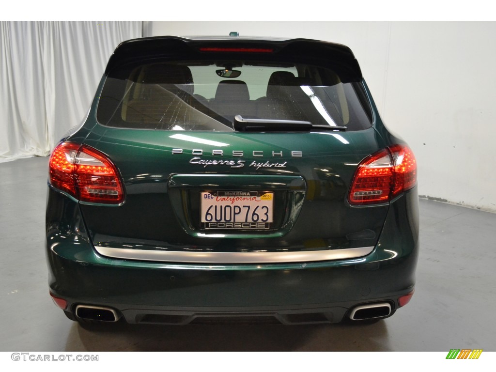 2012 Cayenne S Hybrid - Jet Green Metallic / Luxor Beige photo #7
