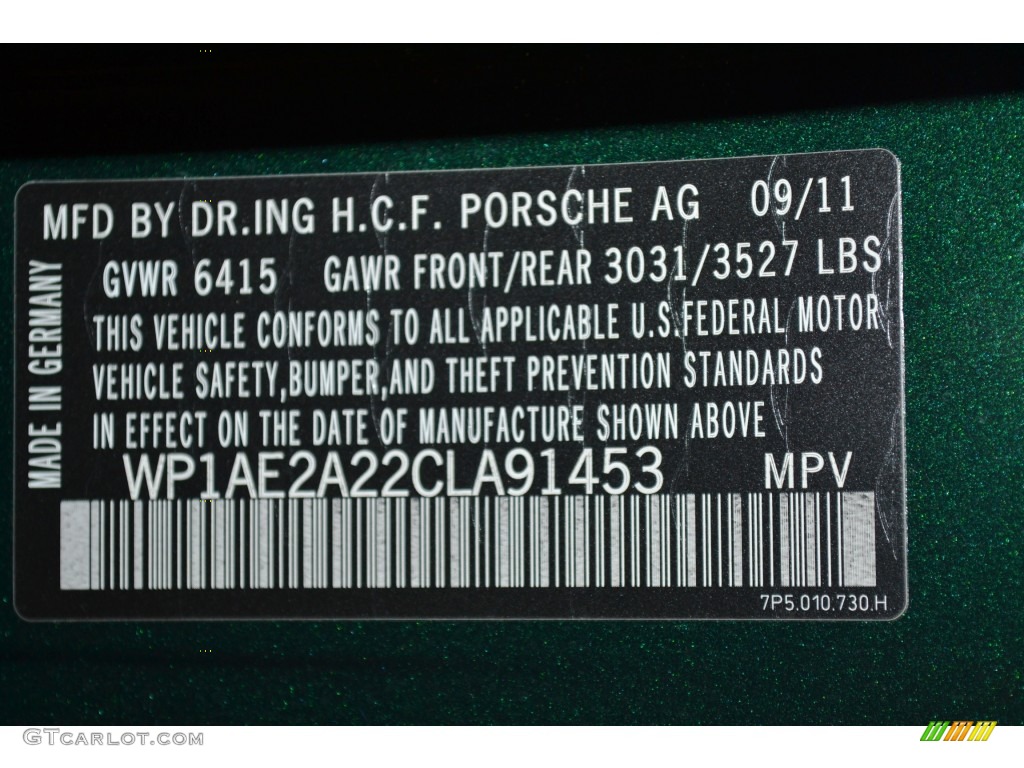 2012 Cayenne S Hybrid - Jet Green Metallic / Luxor Beige photo #11