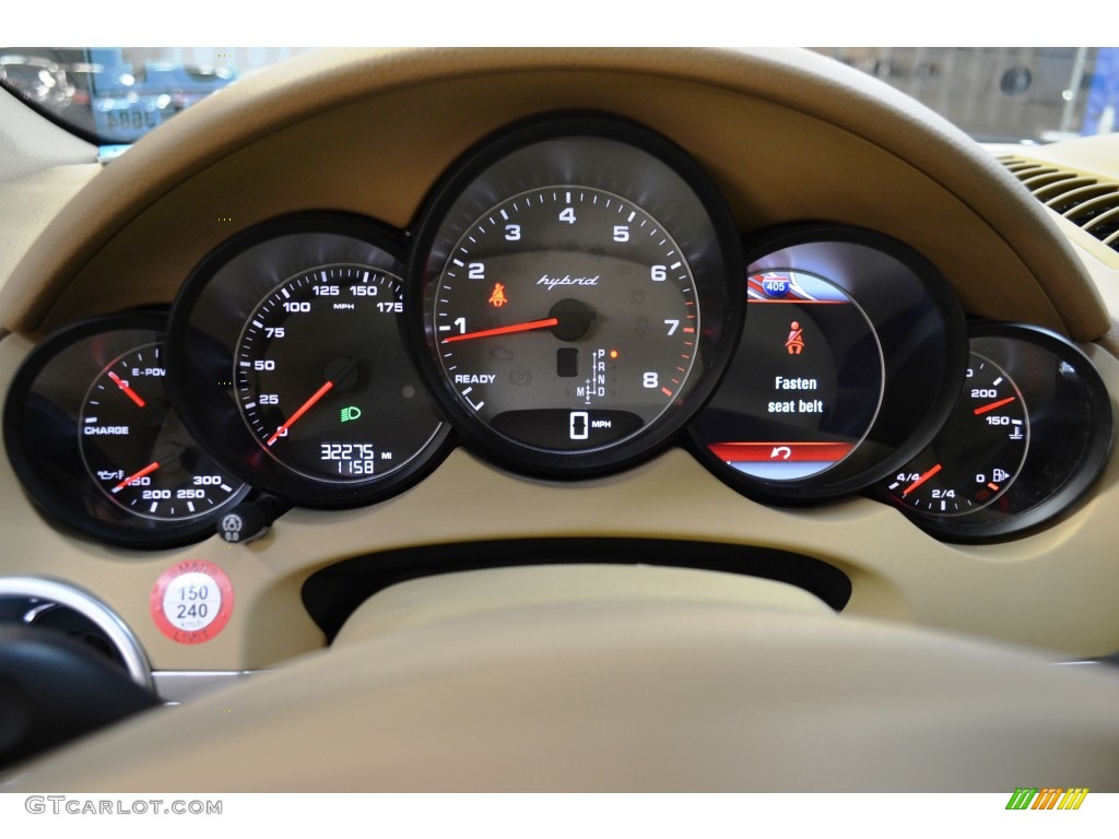 2012 Cayenne S Hybrid - Jet Green Metallic / Luxor Beige photo #24