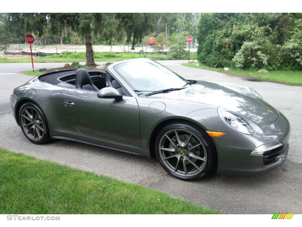 Agate Grey Metallic 2013 Porsche 911 Carrera Cabriolet Exterior Photo #105441425