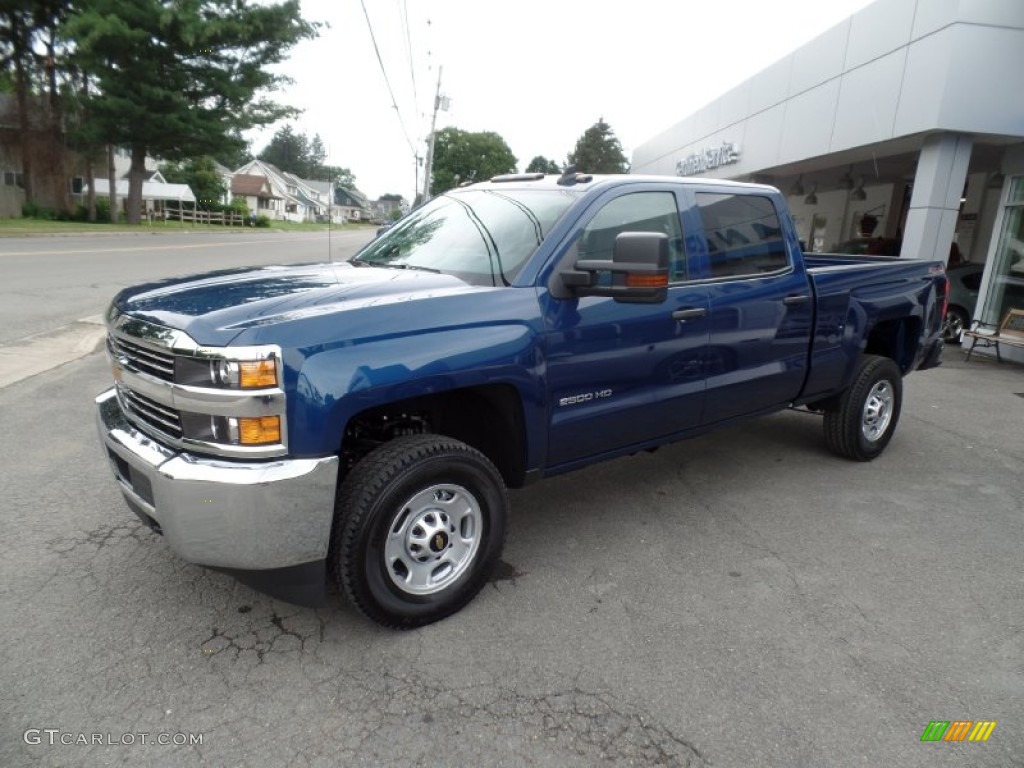 Deep Ocean Blue Metallic 2015 Chevrolet Silverado 2500HD WT Crew Cab 4x4 Exterior Photo #105442709