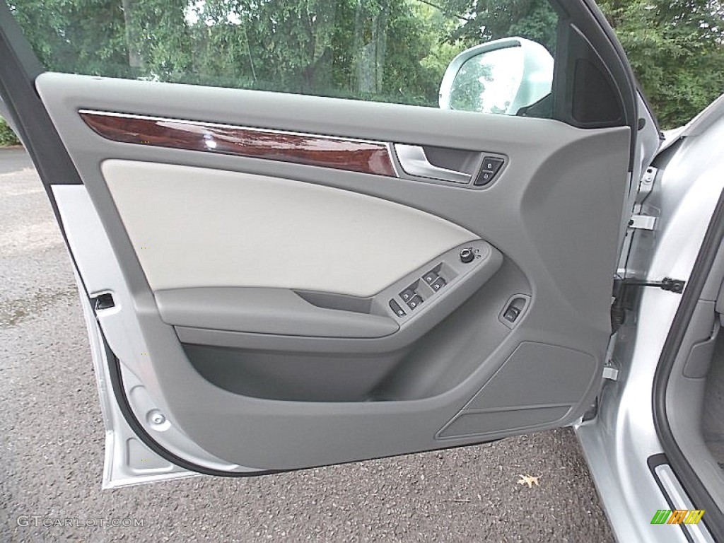 2011 Audi A4 2.0T quattro Sedan Light Gray Door Panel Photo #105447344