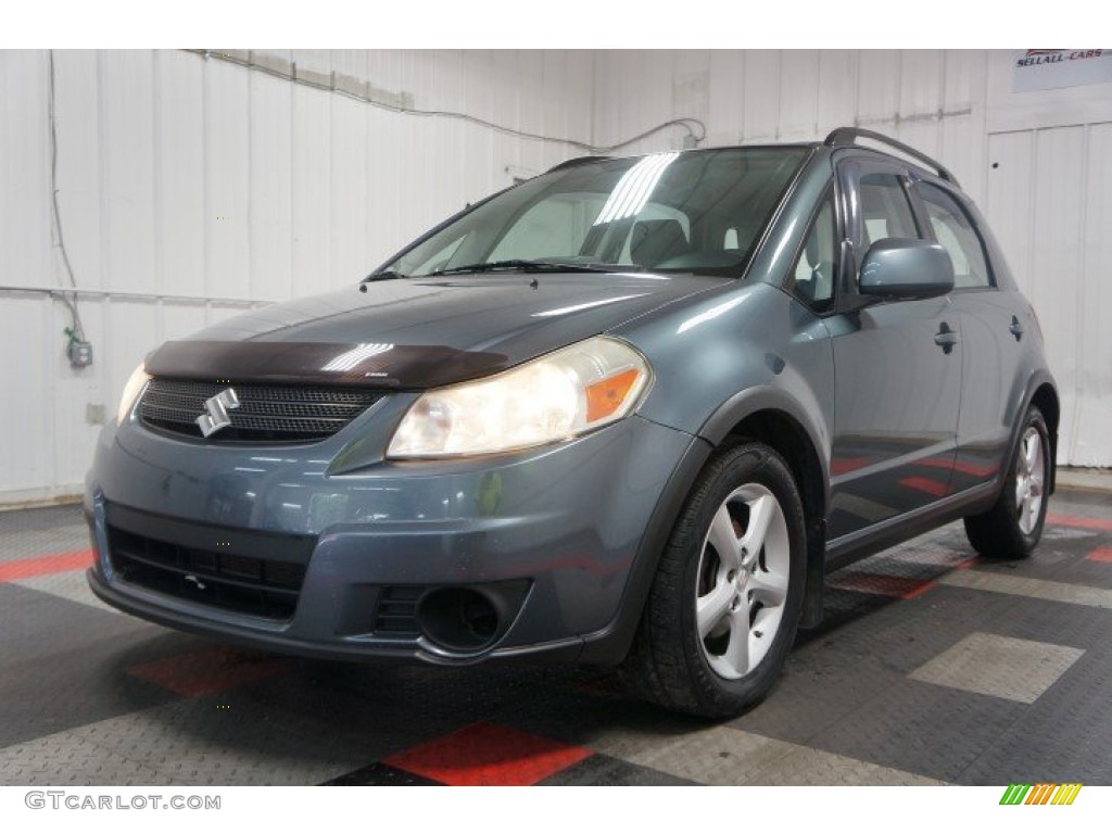 2009 SX4 Crossover Technology AWD - Azure Gray Metallic / Black photo #2