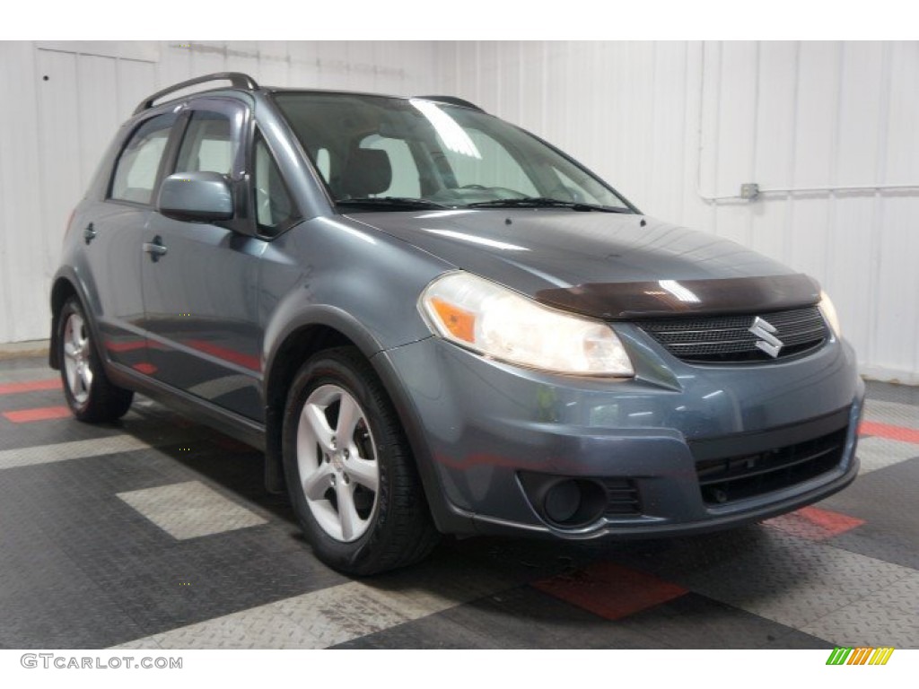 Azure Gray Metallic 2009 Suzuki SX4 Crossover Technology AWD Exterior Photo #105450050