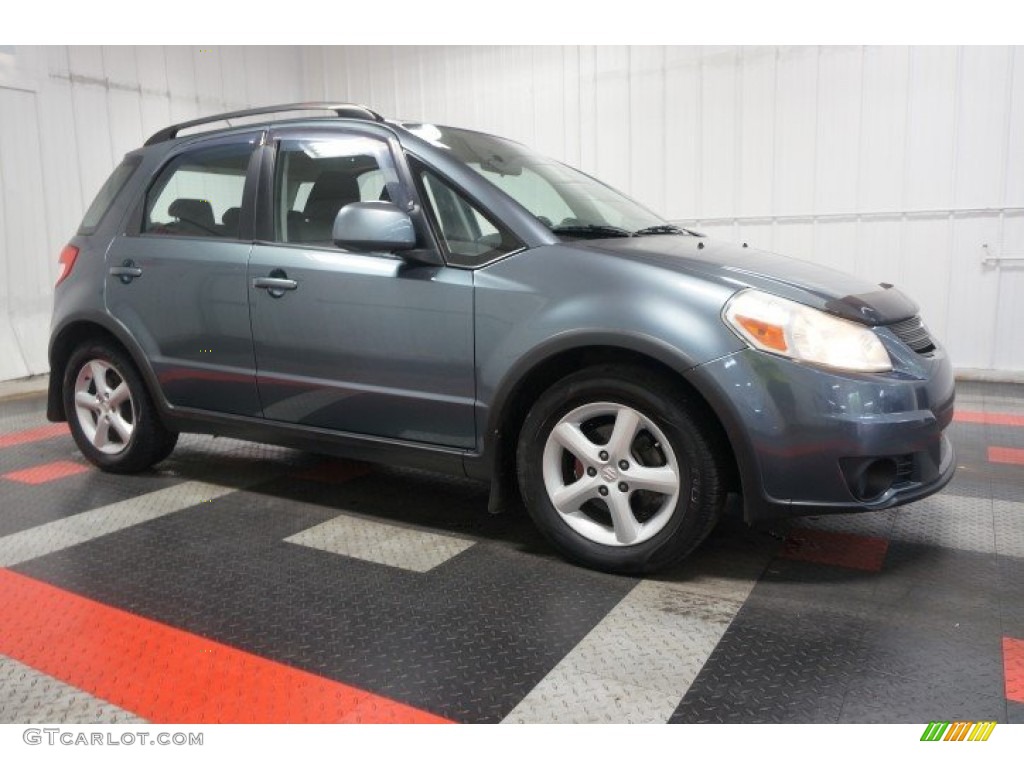 2009 SX4 Crossover Technology AWD - Azure Gray Metallic / Black photo #5