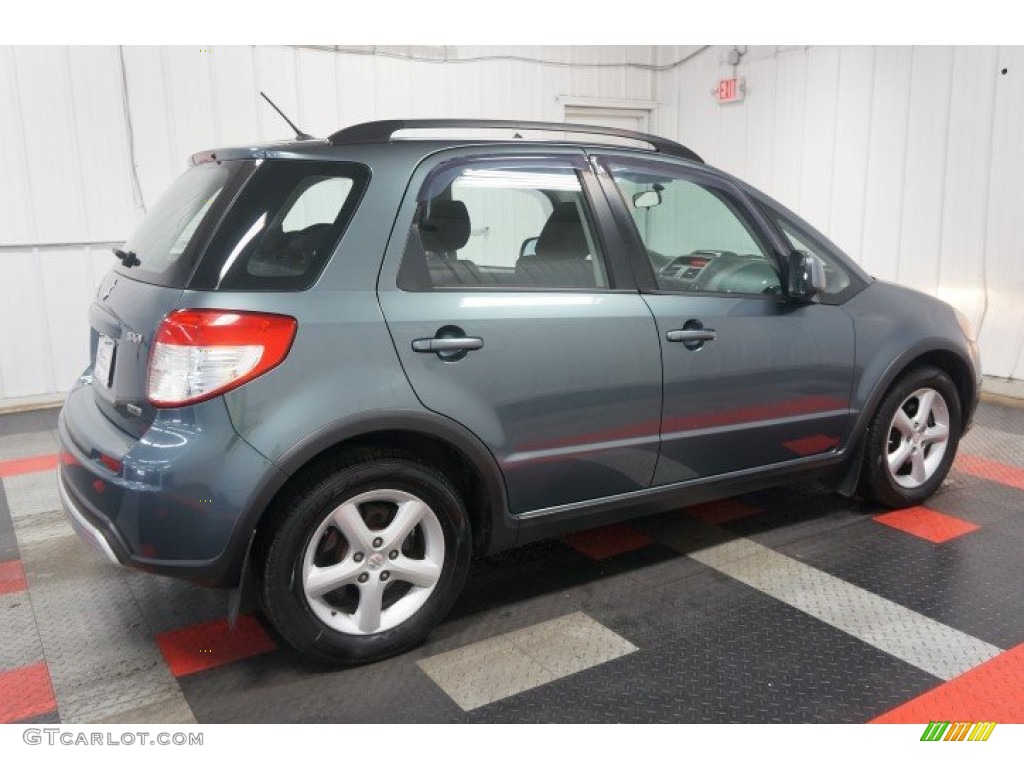 2009 SX4 Crossover Technology AWD - Azure Gray Metallic / Black photo #6