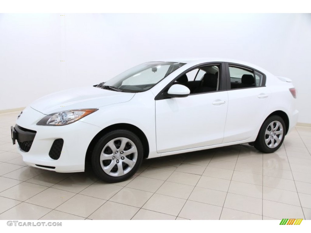 Crystal White Pearl Mica 2013 Mazda MAZDA3 i Sport 4 Door Exterior Photo #105451388