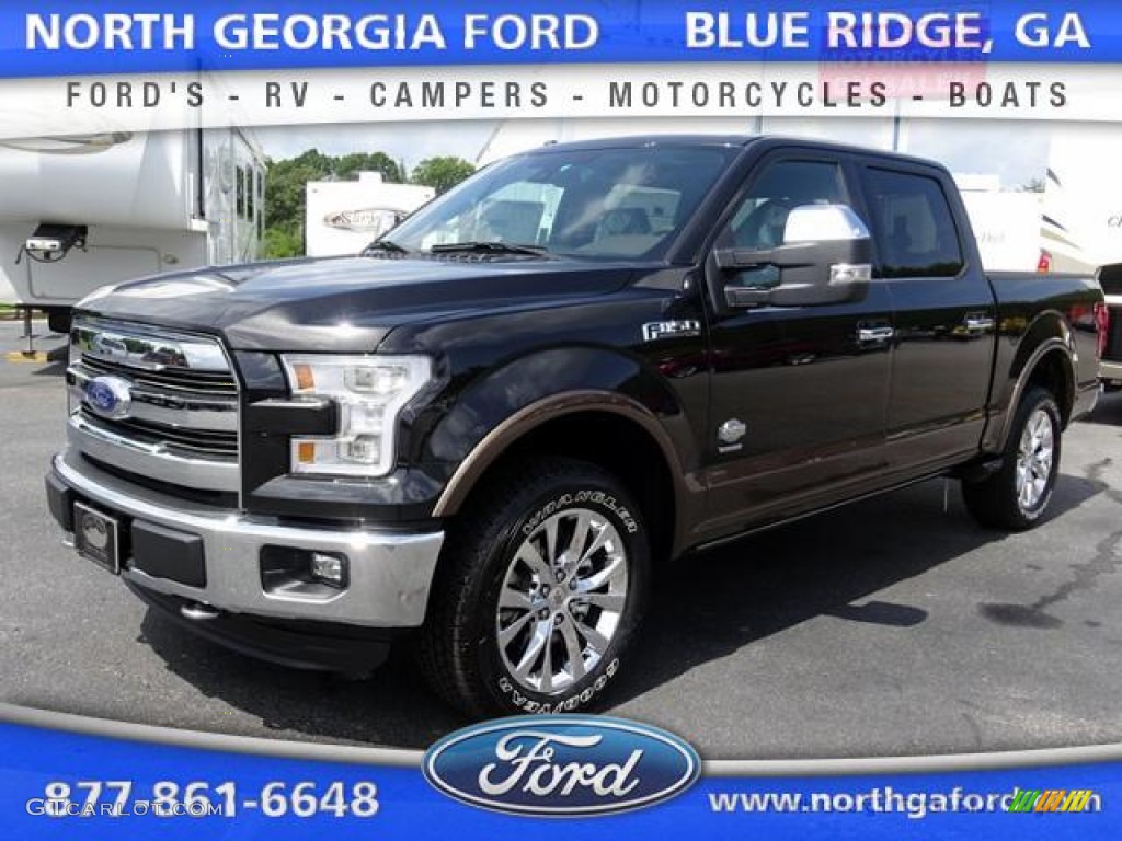 2015 F150 King Ranch SuperCrew 4x4 - Tuxedo Black Metallic / King Ranch Java/Mesa photo #1