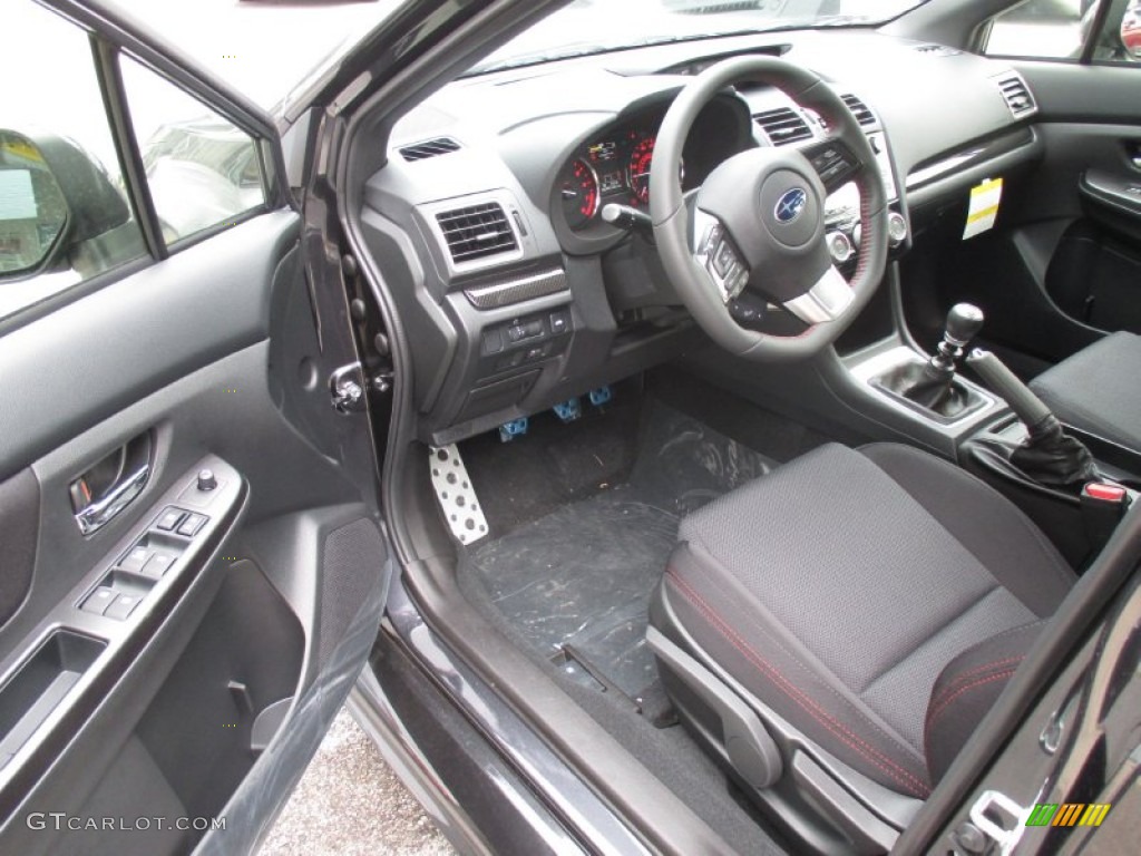 Carbon Black Interior 2016 Subaru WRX Standard WRX Model Photo #105457328