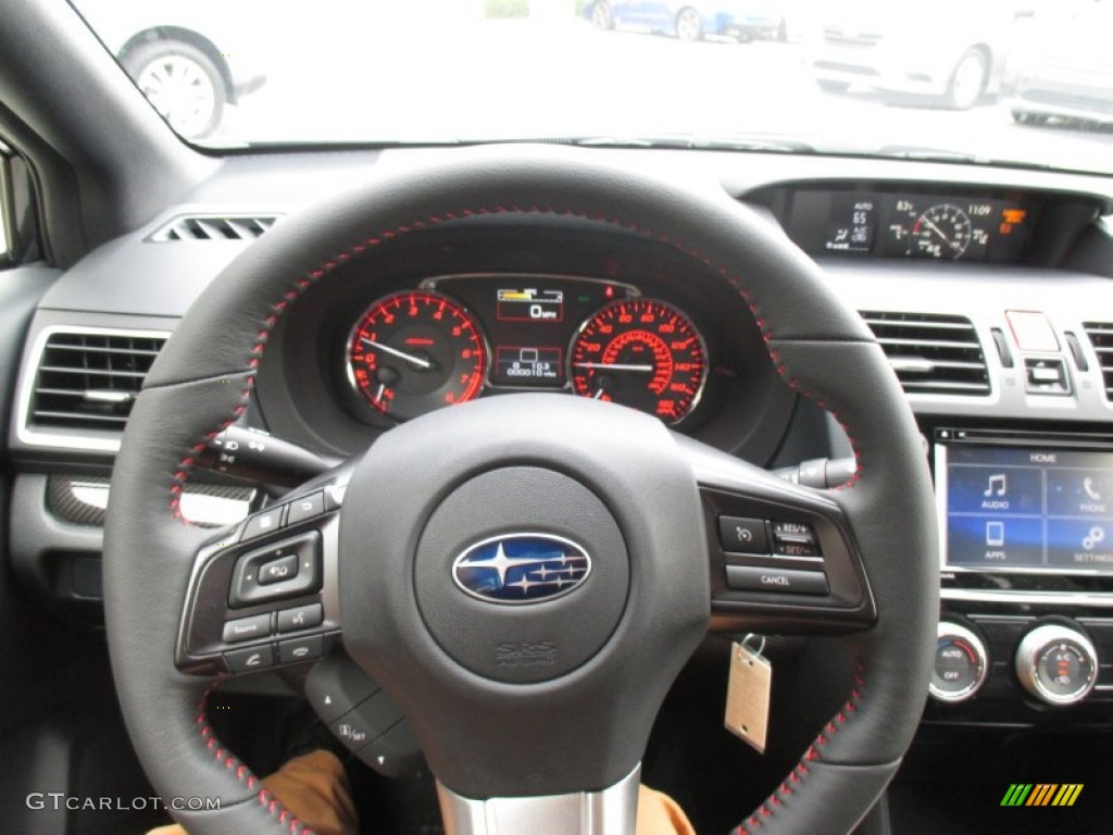 2016 Subaru WRX Standard WRX Model Carbon Black Steering Wheel Photo #105457379