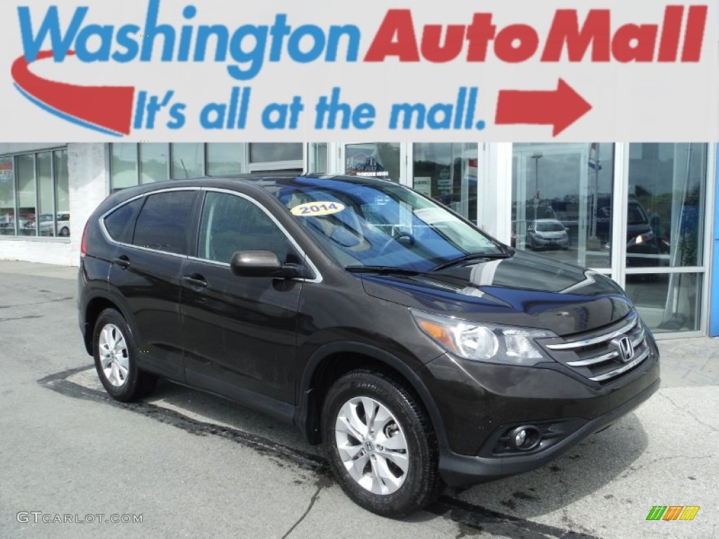 2014 CR-V EX AWD - Kona Coffee Metallic / Black photo #1