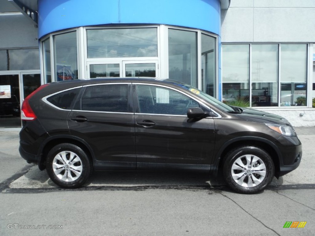 2014 CR-V EX AWD - Kona Coffee Metallic / Black photo #2