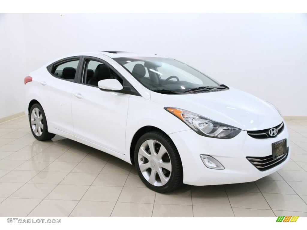 2012 Elantra Limited - Shimmering White / Black photo #1