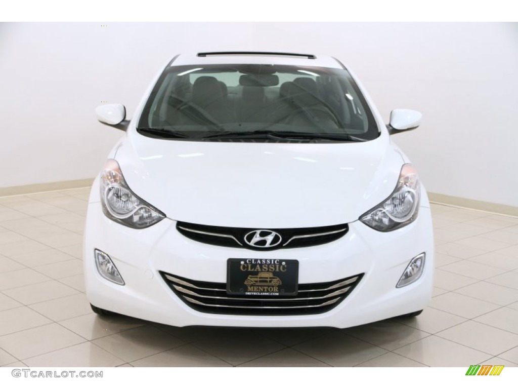 2012 Elantra Limited - Shimmering White / Black photo #2